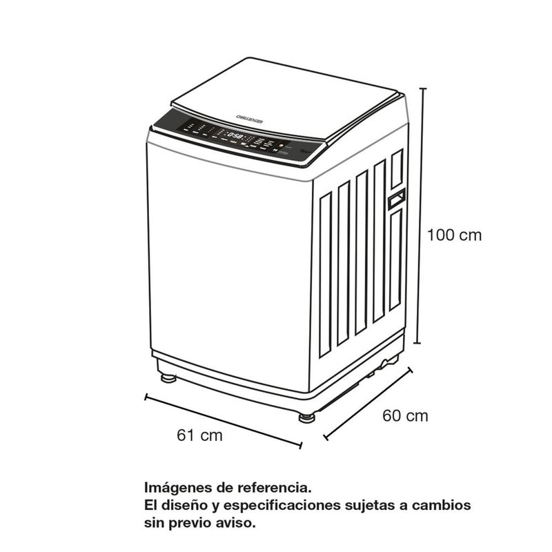 Boda comestible Lejos Lavadora Challenger 15Kg digital Carga Superior - Electrobello