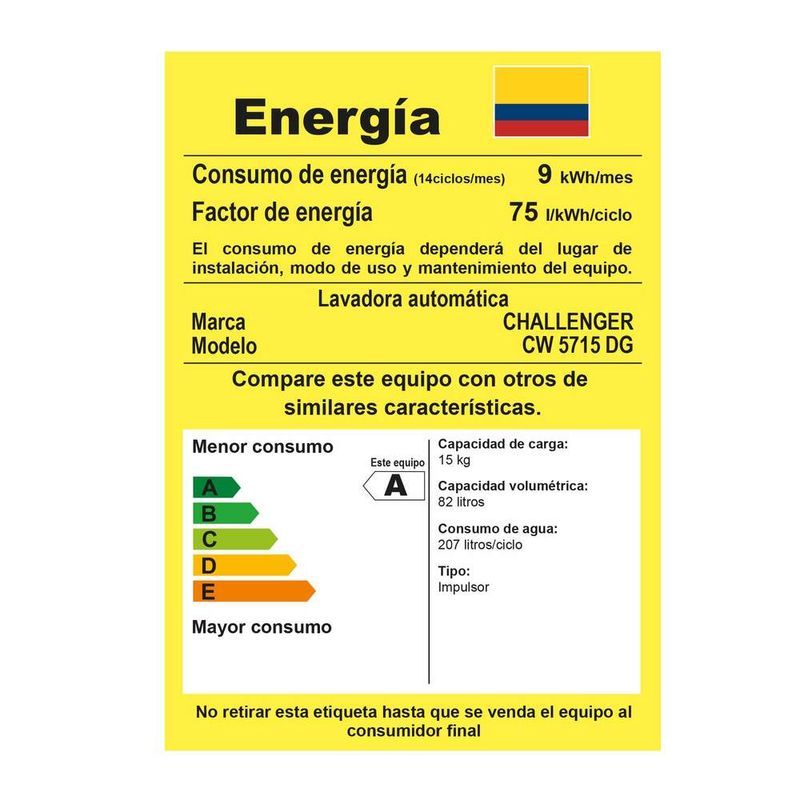 Lavadora Automática Challenger 15 Kg Carga Superior