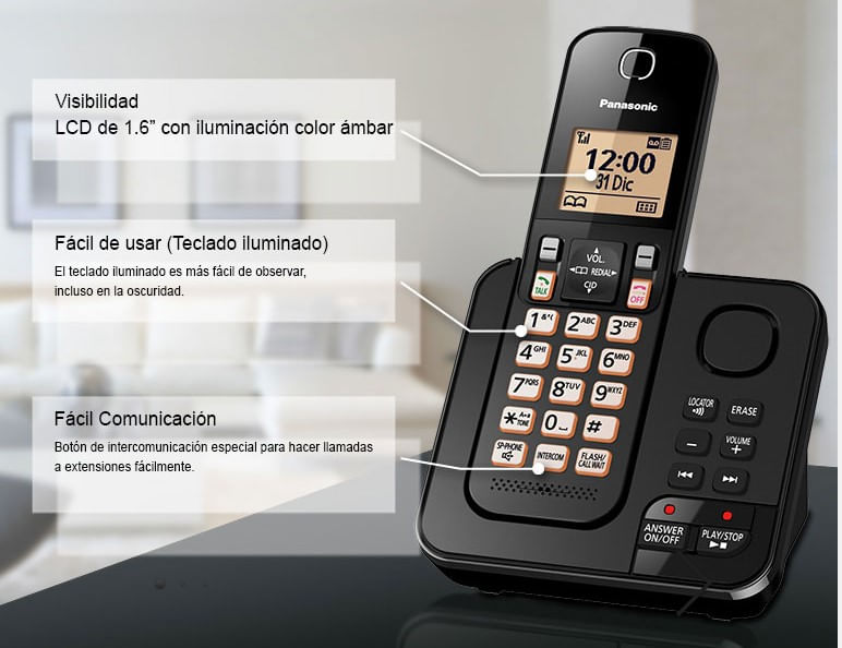 Telefono Inalambrico Panasonic KX-TGC360LAB - Electrobello