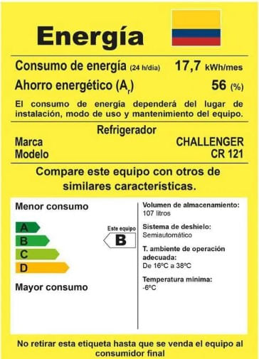 Nevera Challenger Minibar gris de 121 Litros CR-121 - Surticréditos