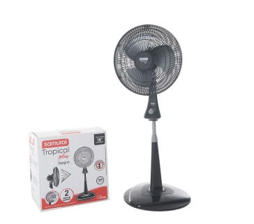 Ventilador-Samurai-Tropical-Pluss-Pedestal-Negro-VE2312I0