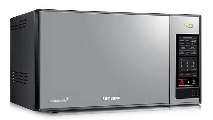 Horno Microondas Samsung Sin Dorador 23 Litros Negro Ms23J5133Ag/Ap -  Electrobello