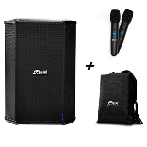 Parlante J&R 1000W | Incluye 2 Microfonos y Maletin