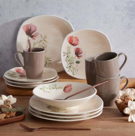 Puestos Vajilla Victoria Vajilla CORONA Puestos/16 Piezas Ashley