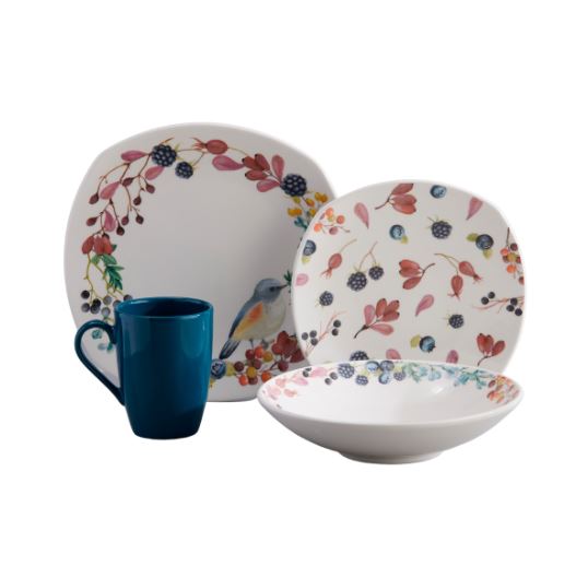 Vajilla Corona Evry Postre Puestos 16 Piezas Electrobello