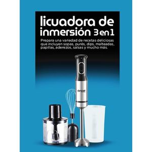 Licuadora onoff de inmersion 3 en 1 0.6 litros