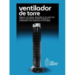 Ventilador onoff de torre con control 45w