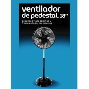 Ventilador onoff de pedestal 18" 75 w