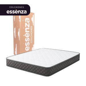 Colchon Essenza Rollu Sencillo (100 x 190 cm) Blanco/Negro